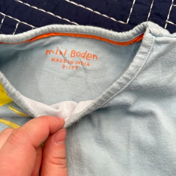 Mini Boden size 9-10 years seagull at the sea appliqué shirt - Picture 3 of 3